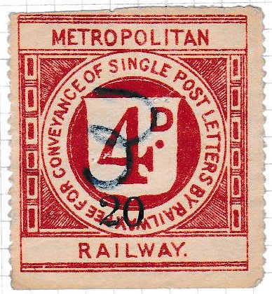 Railway Letter Stamps Metropolitan Railway